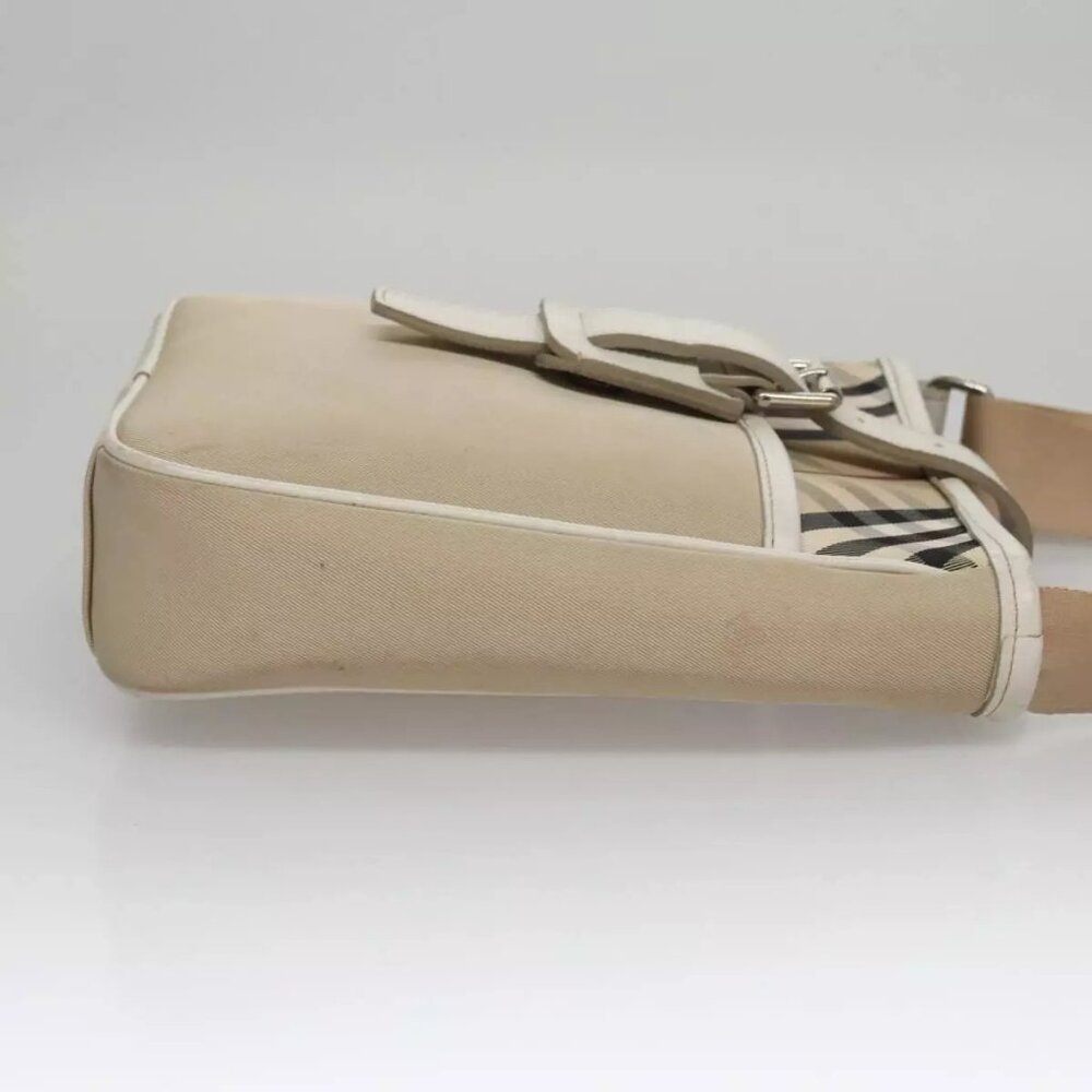 BURBERRY Nova Check Shoulder Bag Canvas Beige Auth - Picture 10 of 16